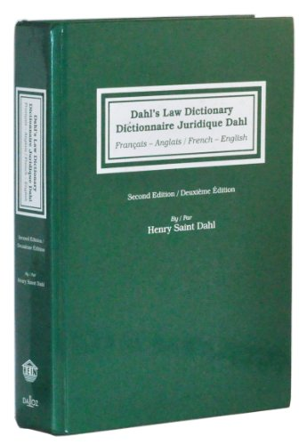 Dictionnaire juridique Dahl français-anglais/anglais-français